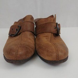 Born Concept Womens Brown Leather Mule Clogs Sz 9